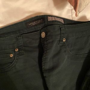 High waisted green jeans from american eagle